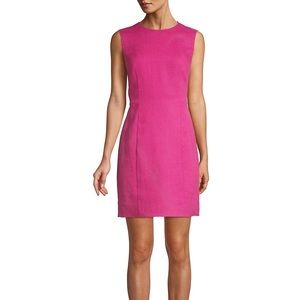 Theory Mini Panel Linen Sheath Dress - Size 8